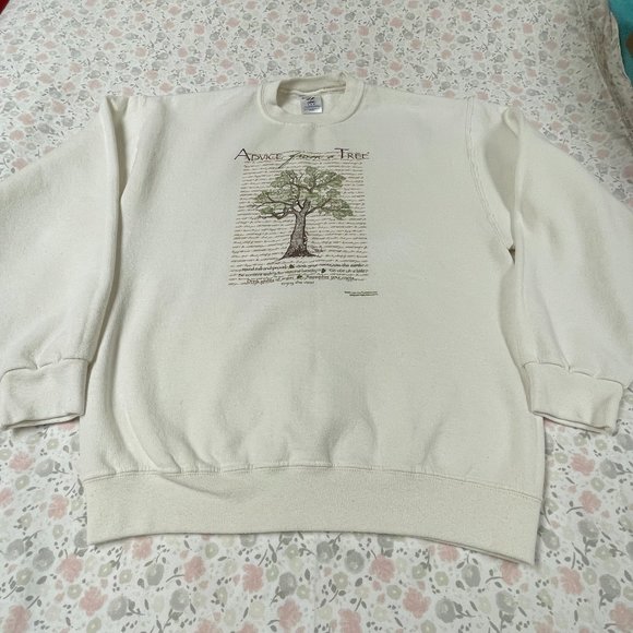 Lot of 2 Women's Sweatshirts - Celestial XL Dark Blue & "Advice From a Tree" M - Picture 9 of 16